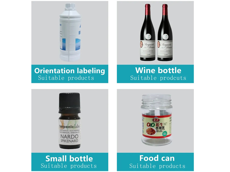 Etikettierprodukte für quadratische Flaschen